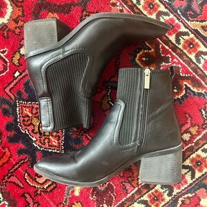 Anne Klein Black Ankle Booties